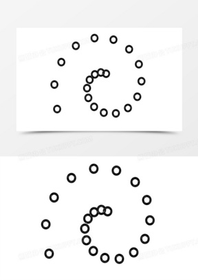 黑色圆圈螺旋漂浮