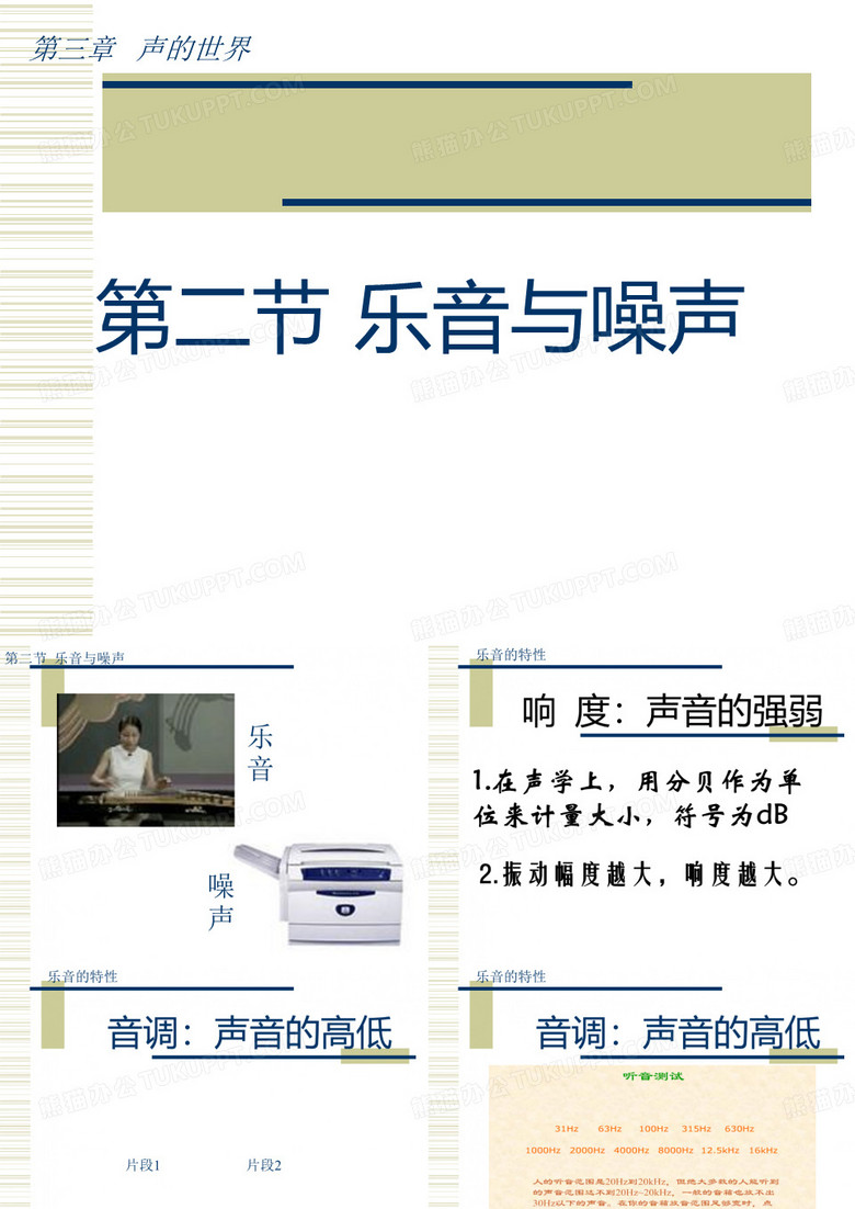 音调 响度和音色