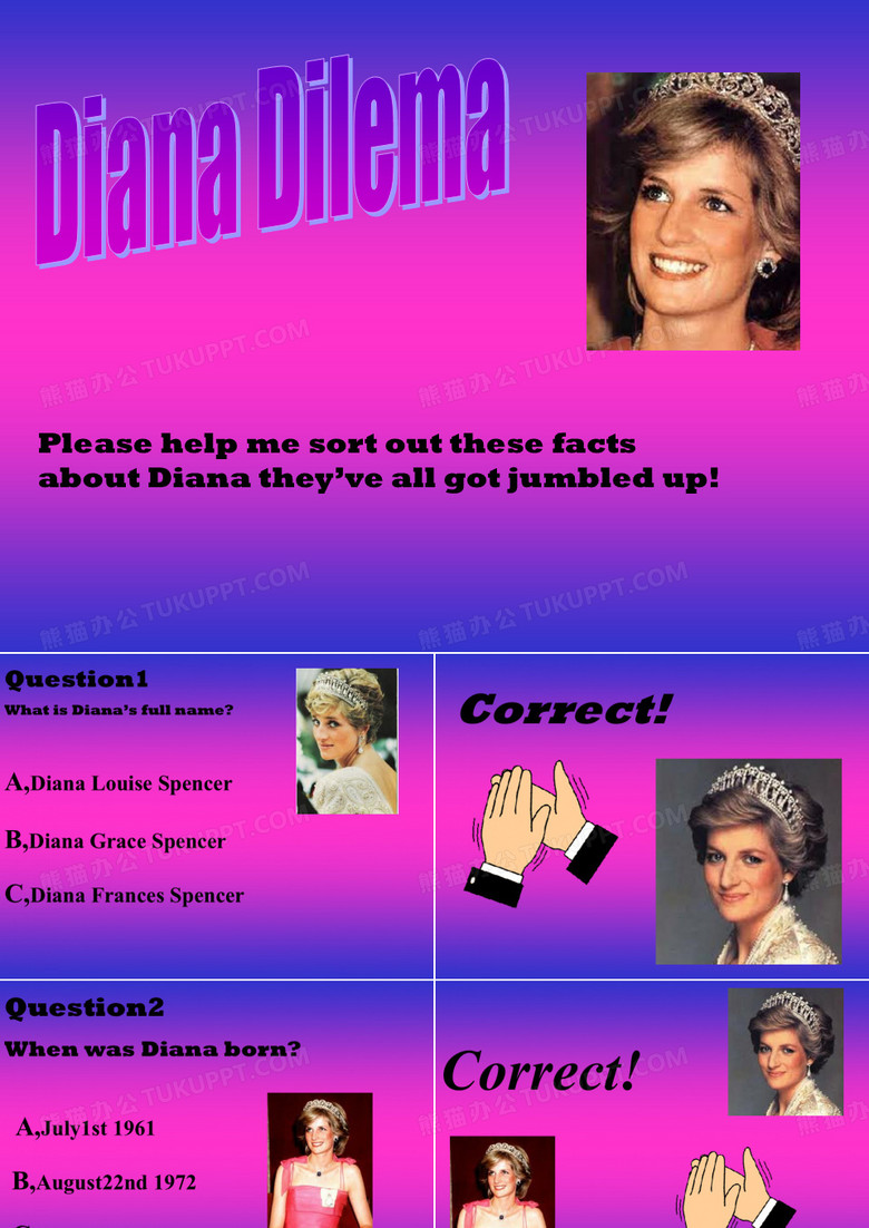 戴安娜王妃 英文