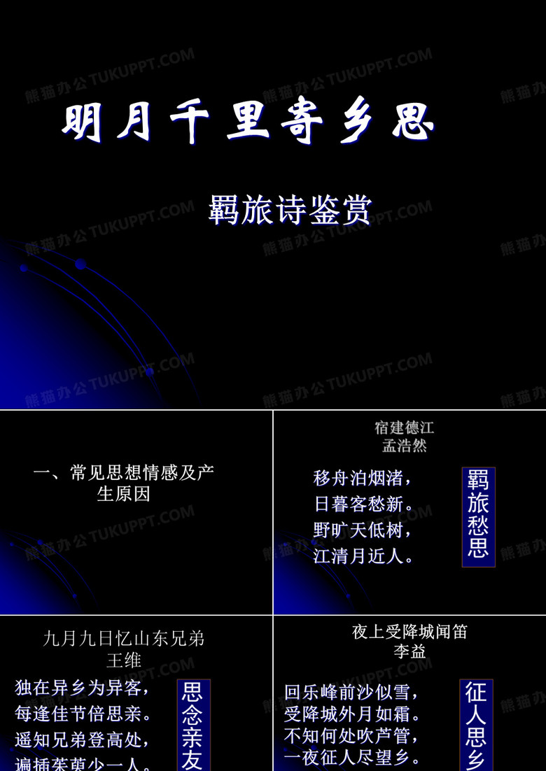 羁旅诗鉴赏
