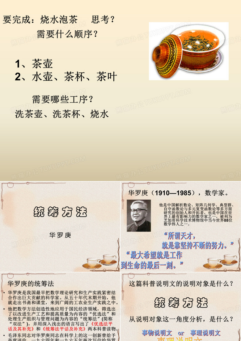 统筹方法华罗庚