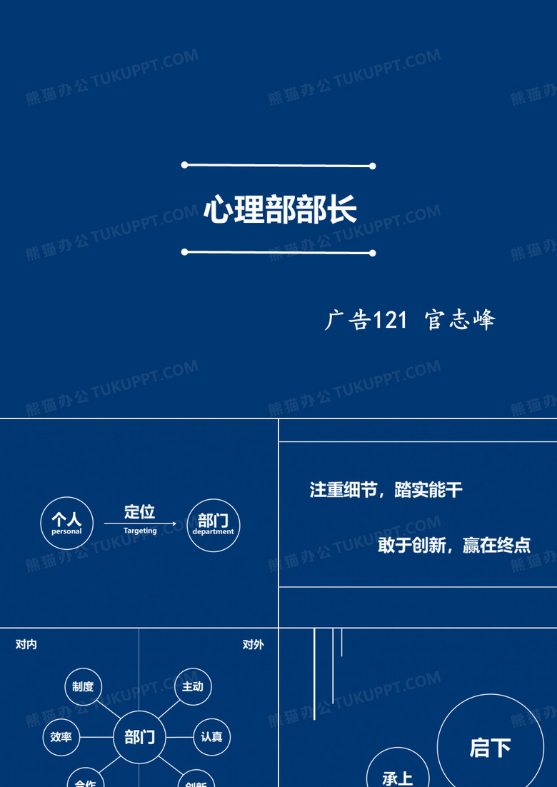 竞选心理部部长演讲PPT