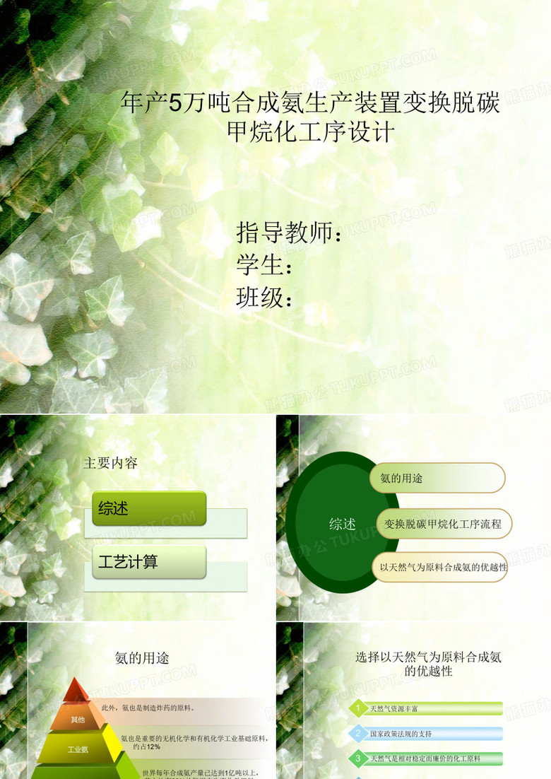 合成氨变换脱碳甲烷化