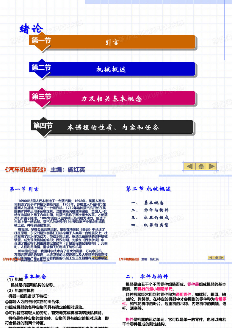 汽车机械基础 绪论