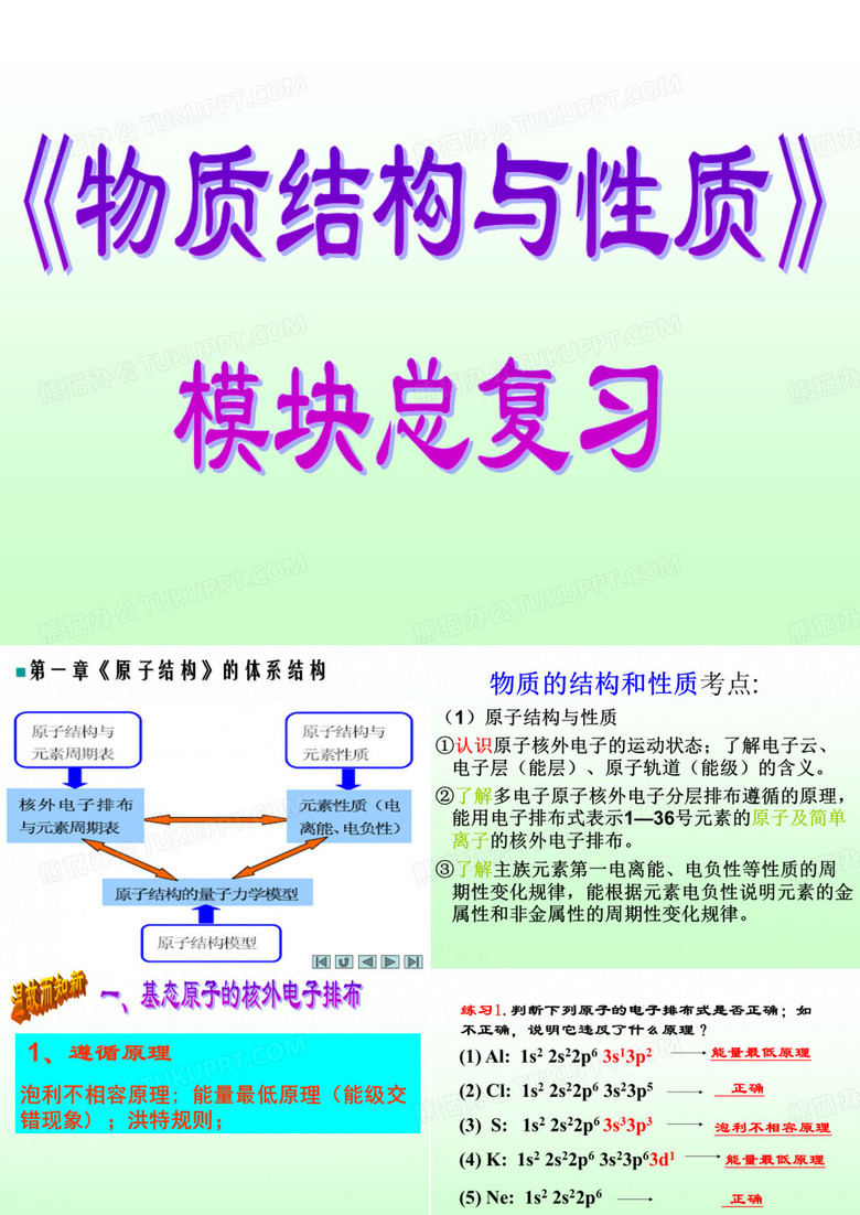 《物质结构与性质》总复习