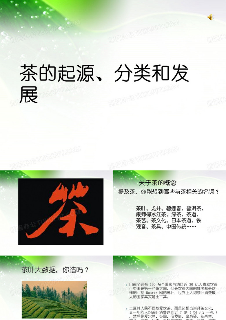 茶的起源、分类和发展