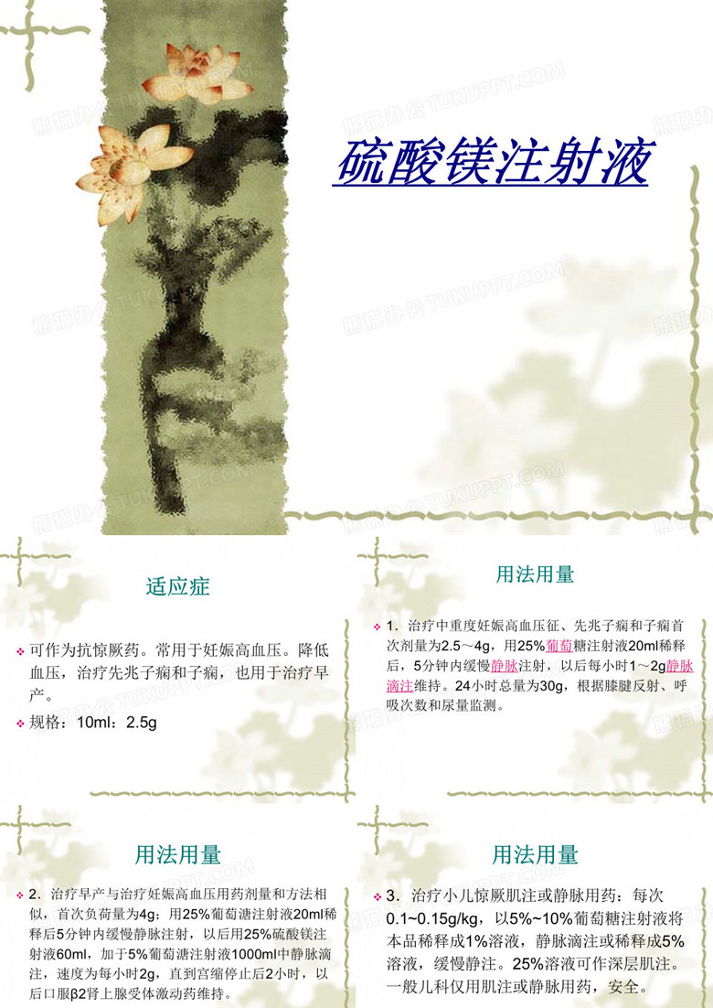 硫酸镁注射液讲义