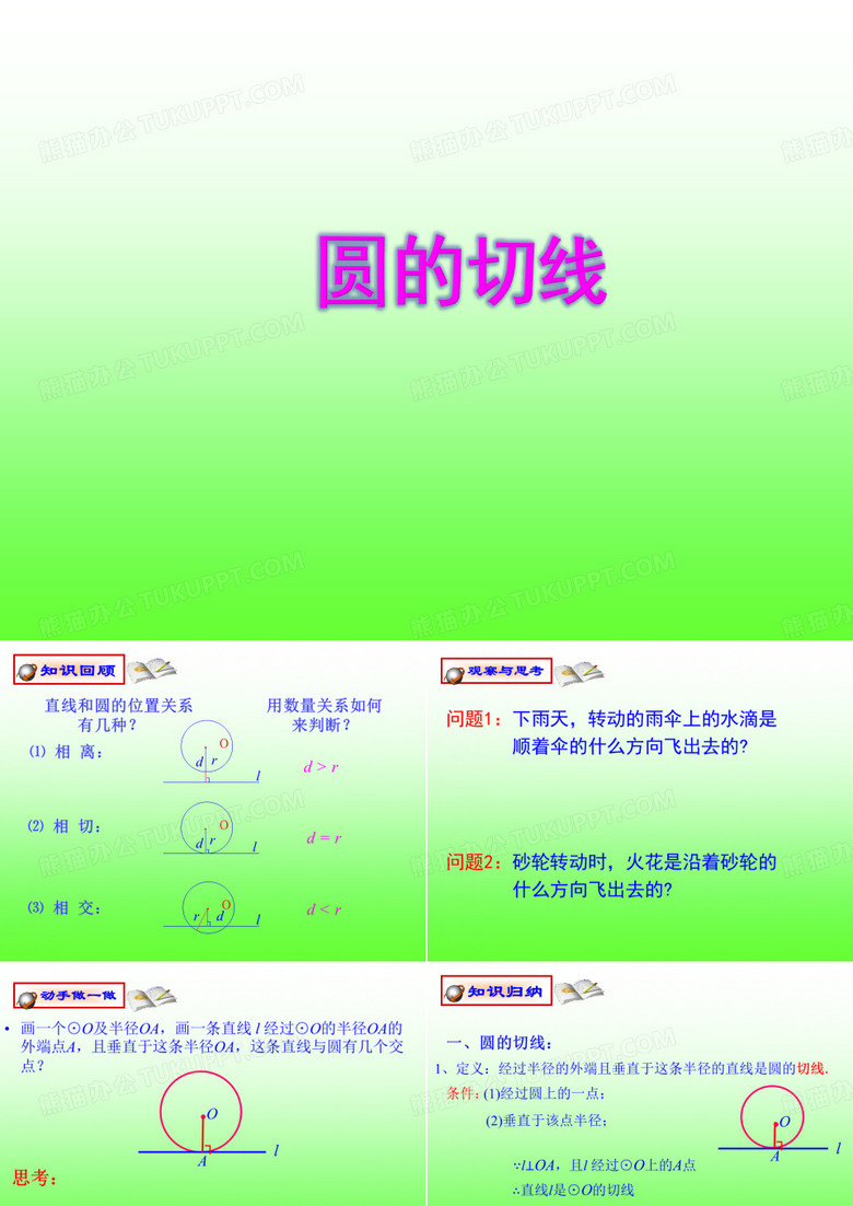 圆的切线.PPT