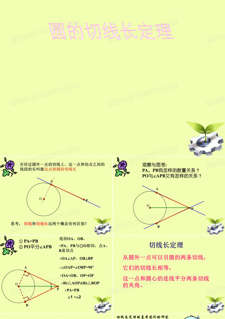 圆的切线长