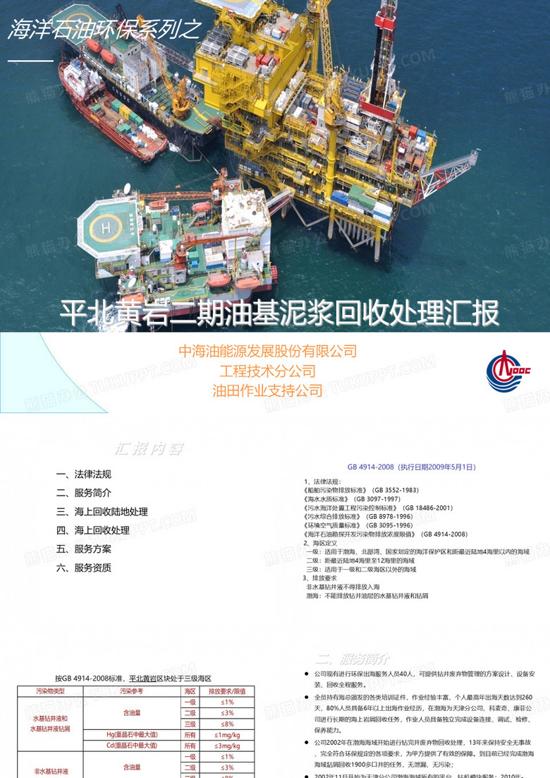 海上油基泥浆处理方案黄岩