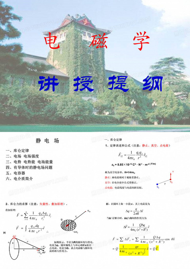 南大冬令营——静电场