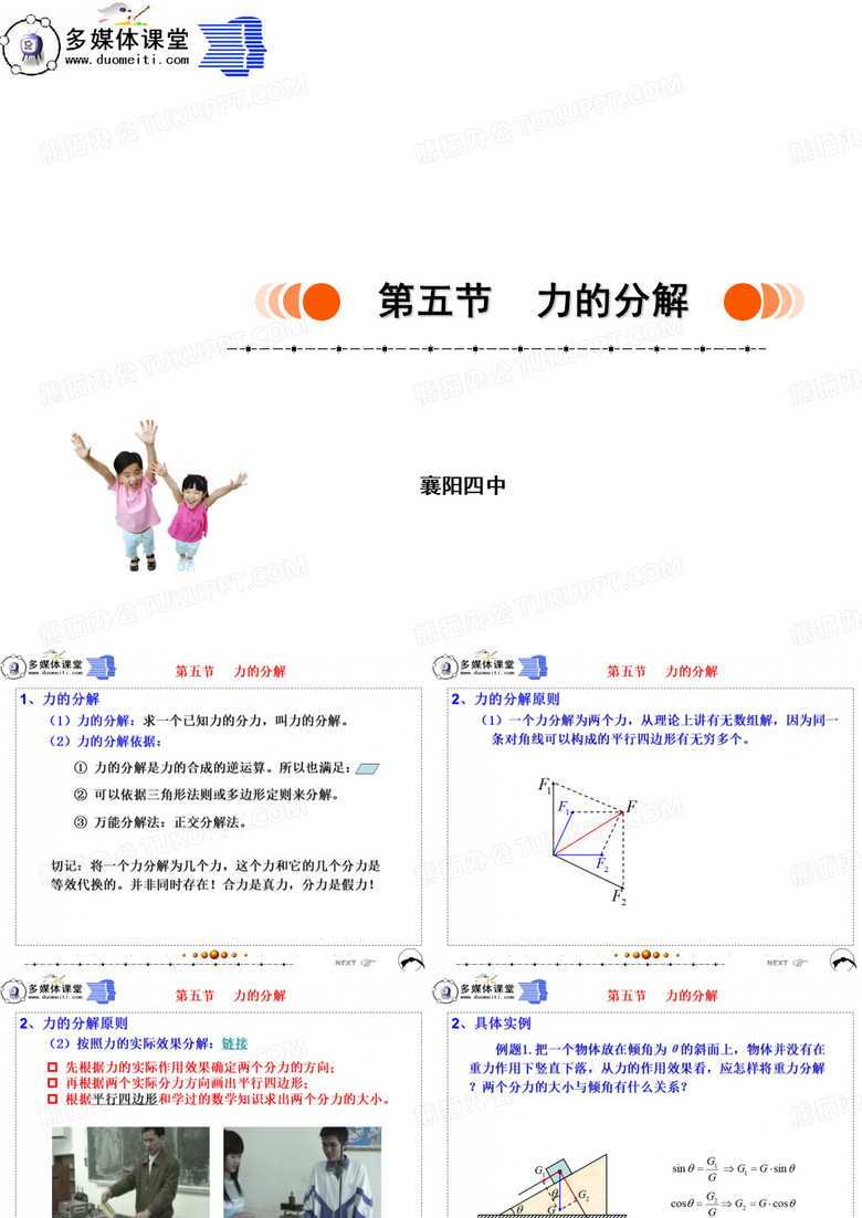 力的分解与正交分解