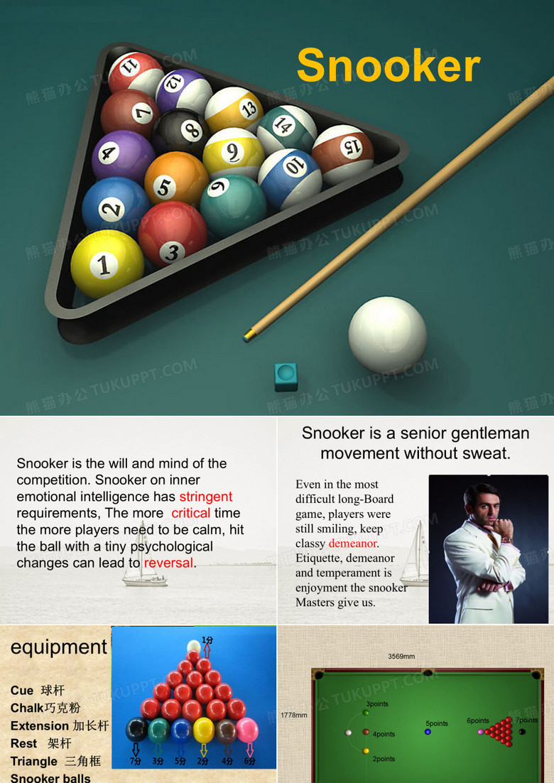 斯诺克英文介绍snooker