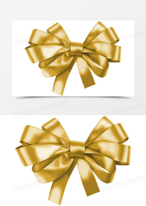 金色蝴蝶结素材_金色蝴蝶结图片_金色蝴蝶结素材图片下载_熊猫办公