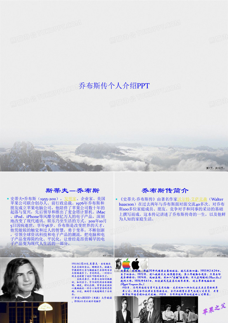 乔布斯传个人介绍讲课文档