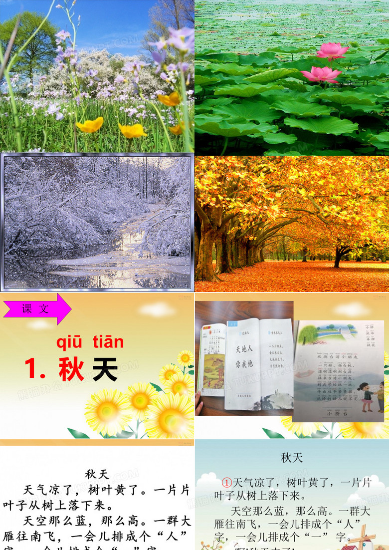 一年级上册语文《秋天》ppt