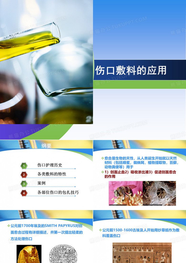 伤口敷料的应用