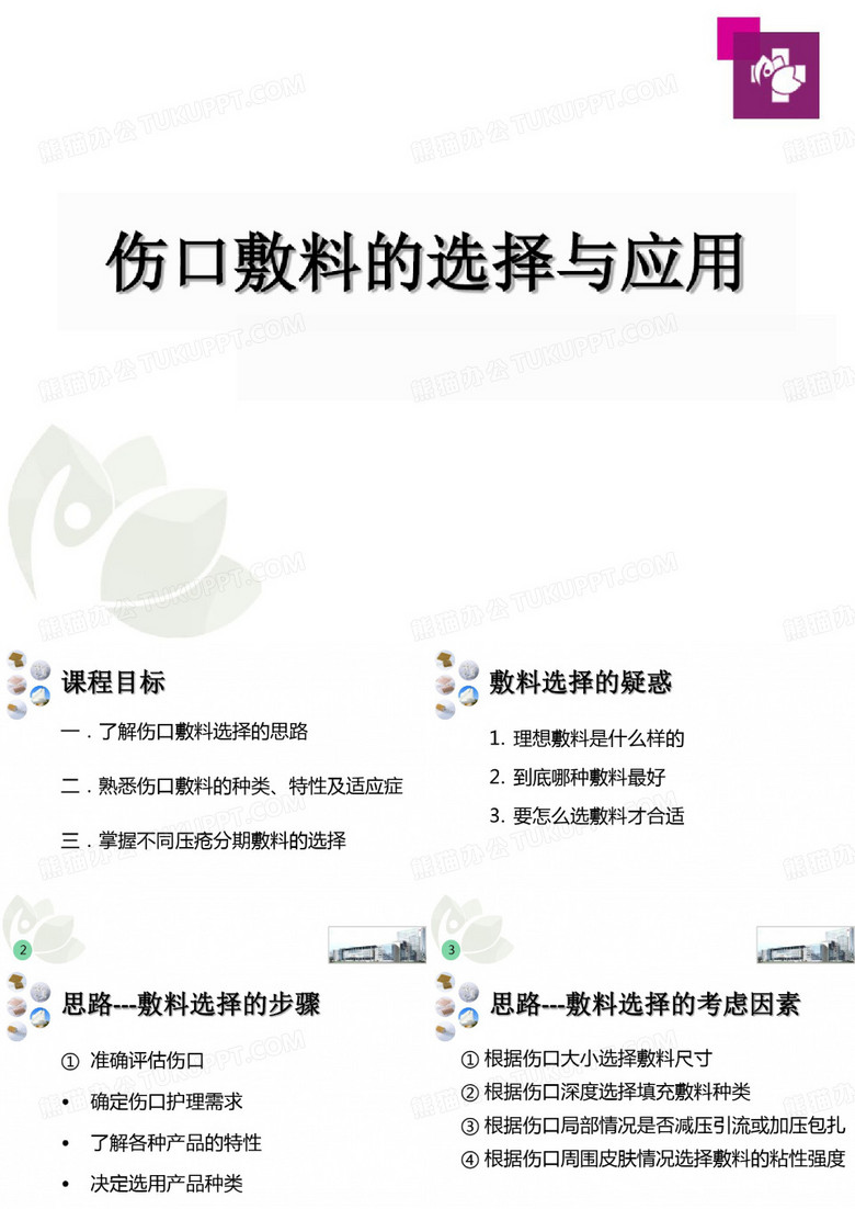 伤口敷料的选择