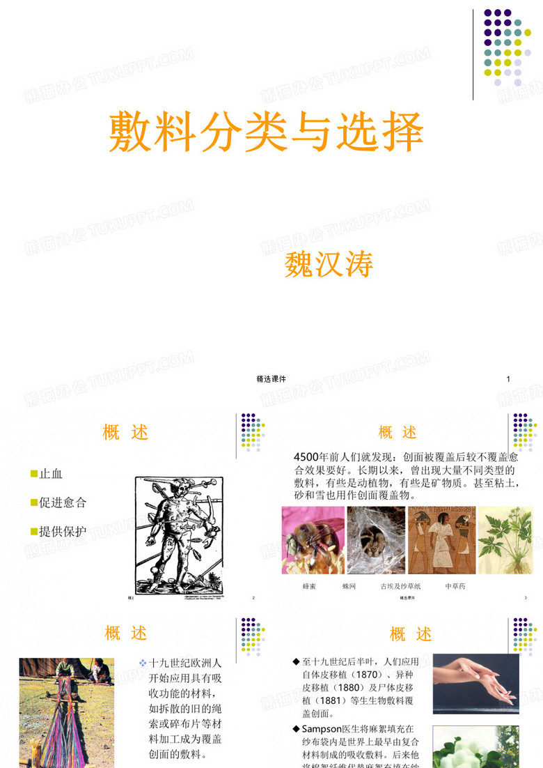 敷料的分类与选择