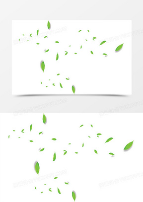 漂浮树叶装饰清新