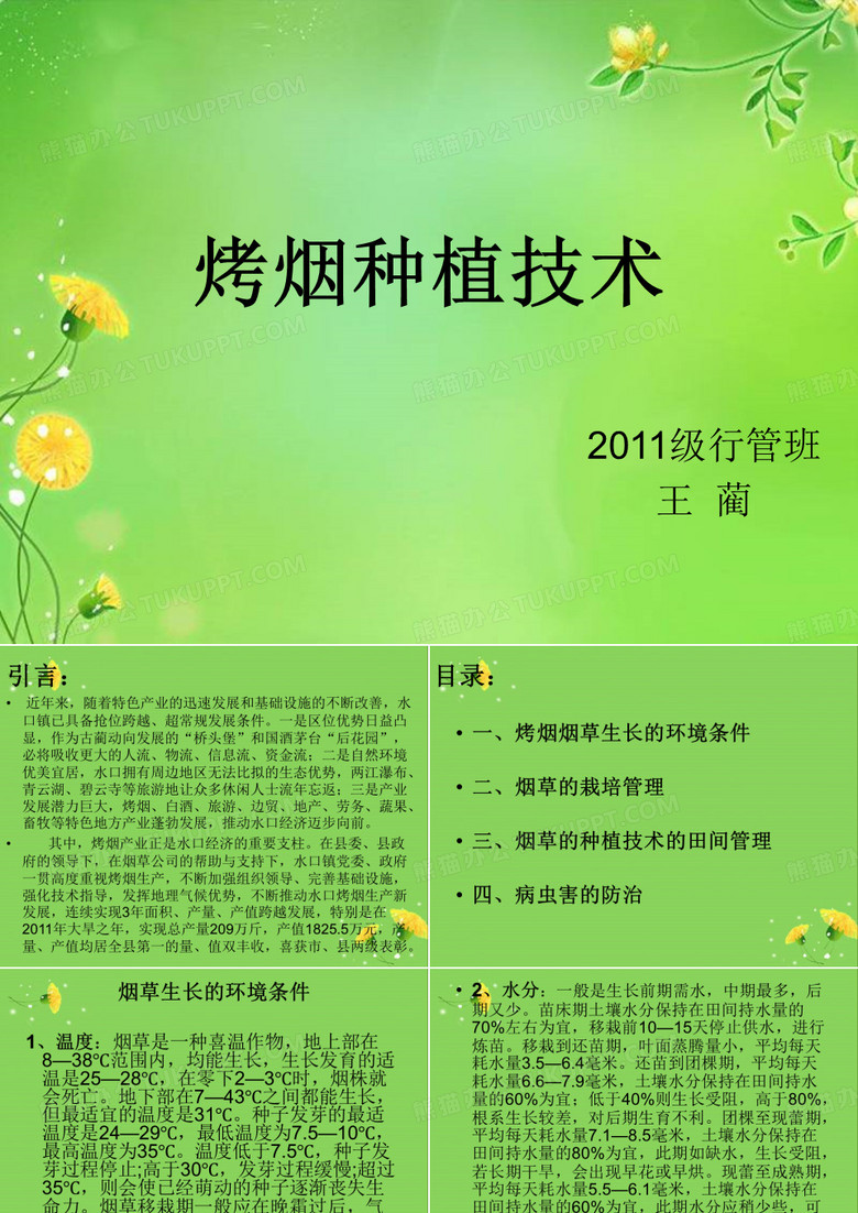 烤烟种植技术