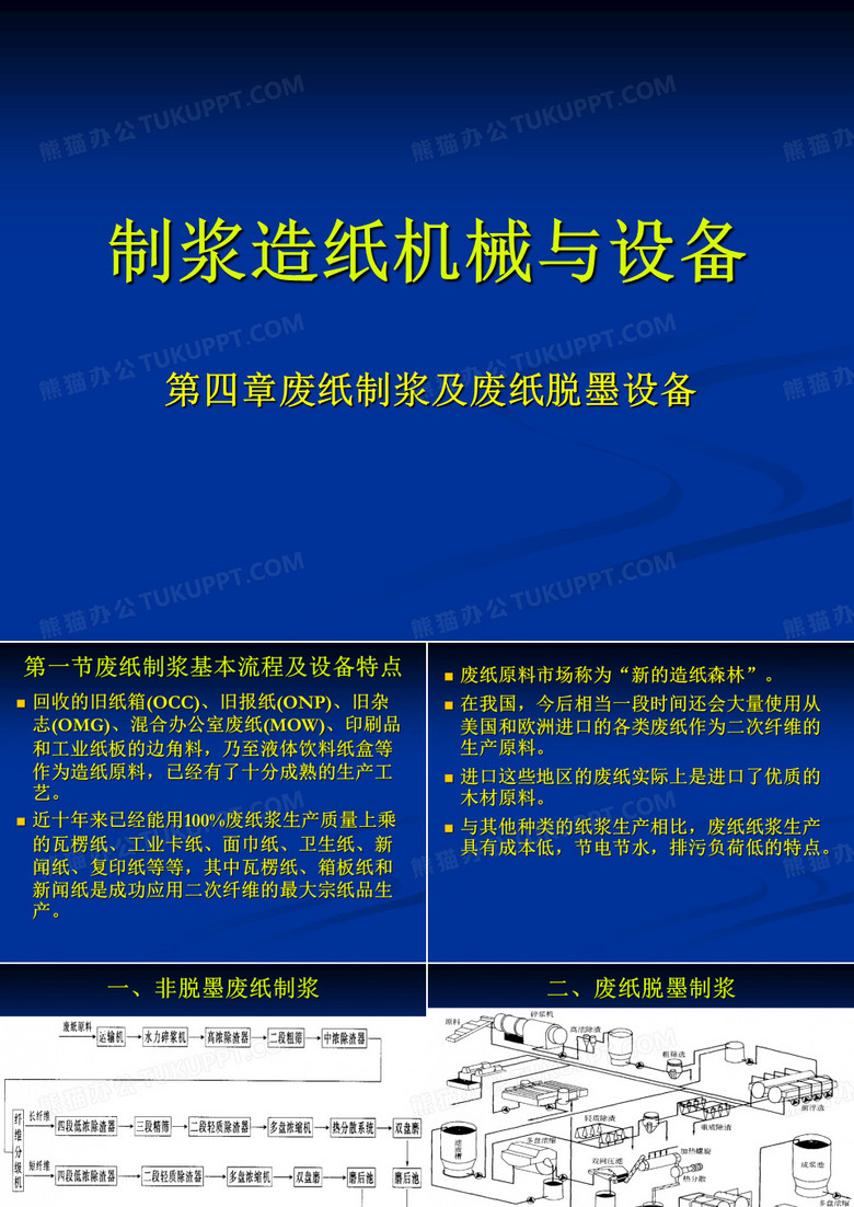 废纸制浆及废纸脱墨设备