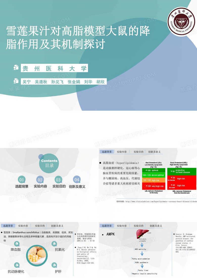 雪莲果汁对高脂模型大鼠降脂作用及其机制探讨