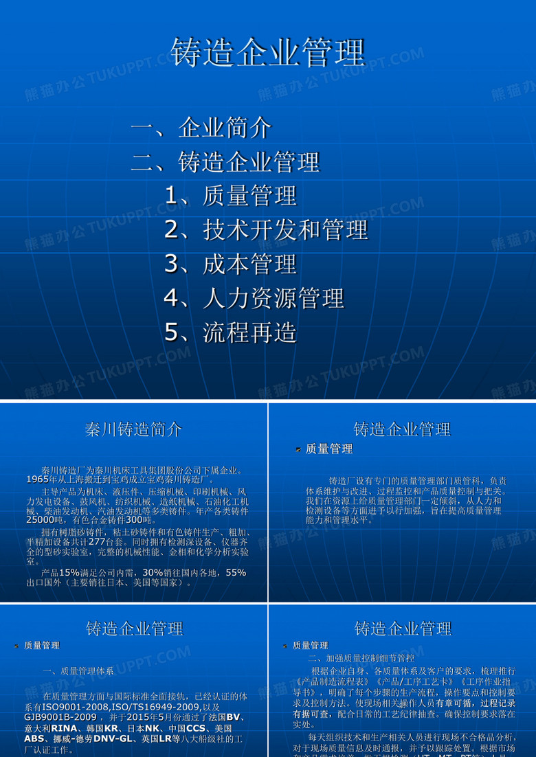 秦川铸造企业管理简介精