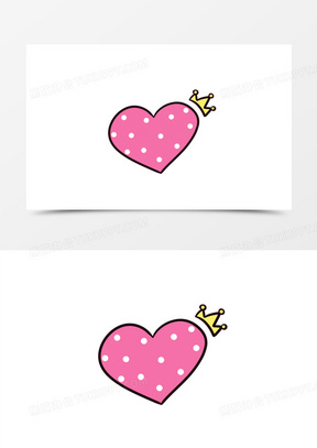 卡通心形红色心