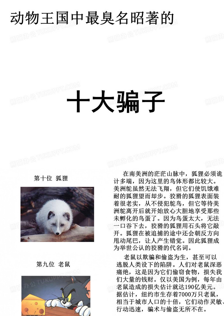 动物世界的十大骗子