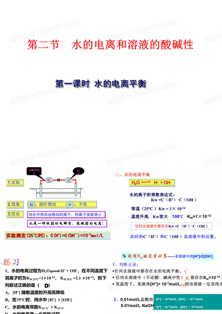 水的电离平衡