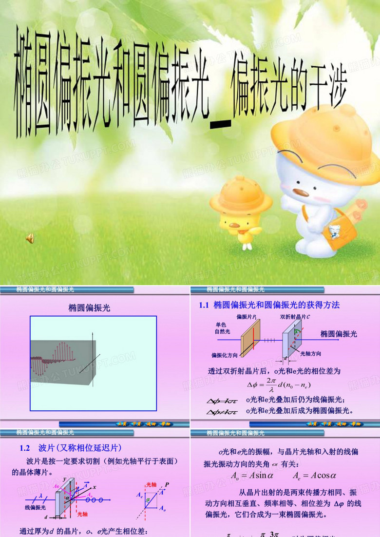 椭圆偏振光和圆偏振光__偏振光的干涉