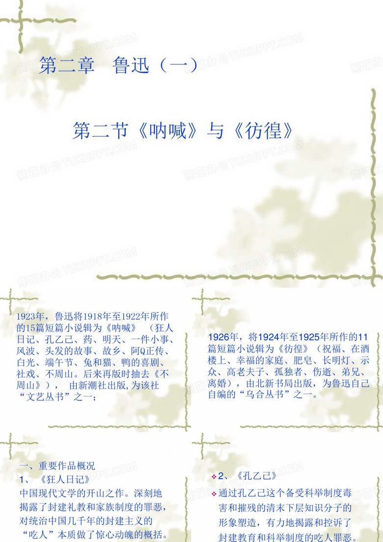 《呐喊》与《彷徨》-PPT课件