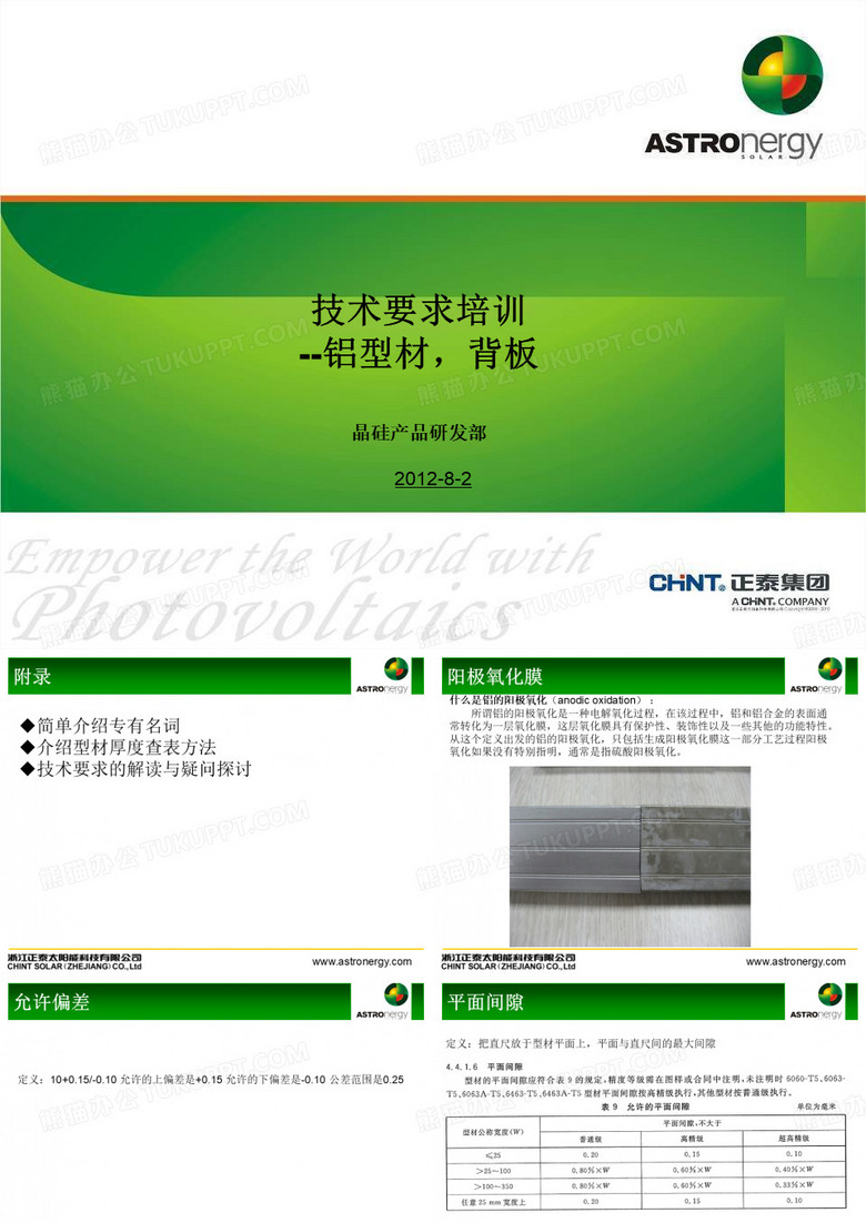 铝型材标准培训