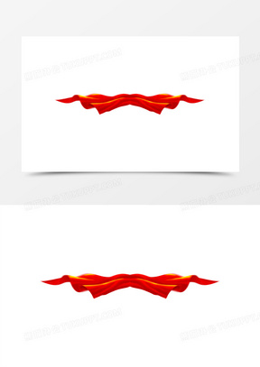 黄色飘带图片素材