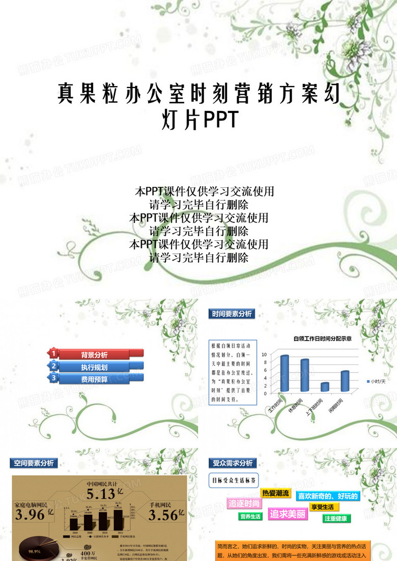 真果粒办公室时刻营销方案幻灯片PPT