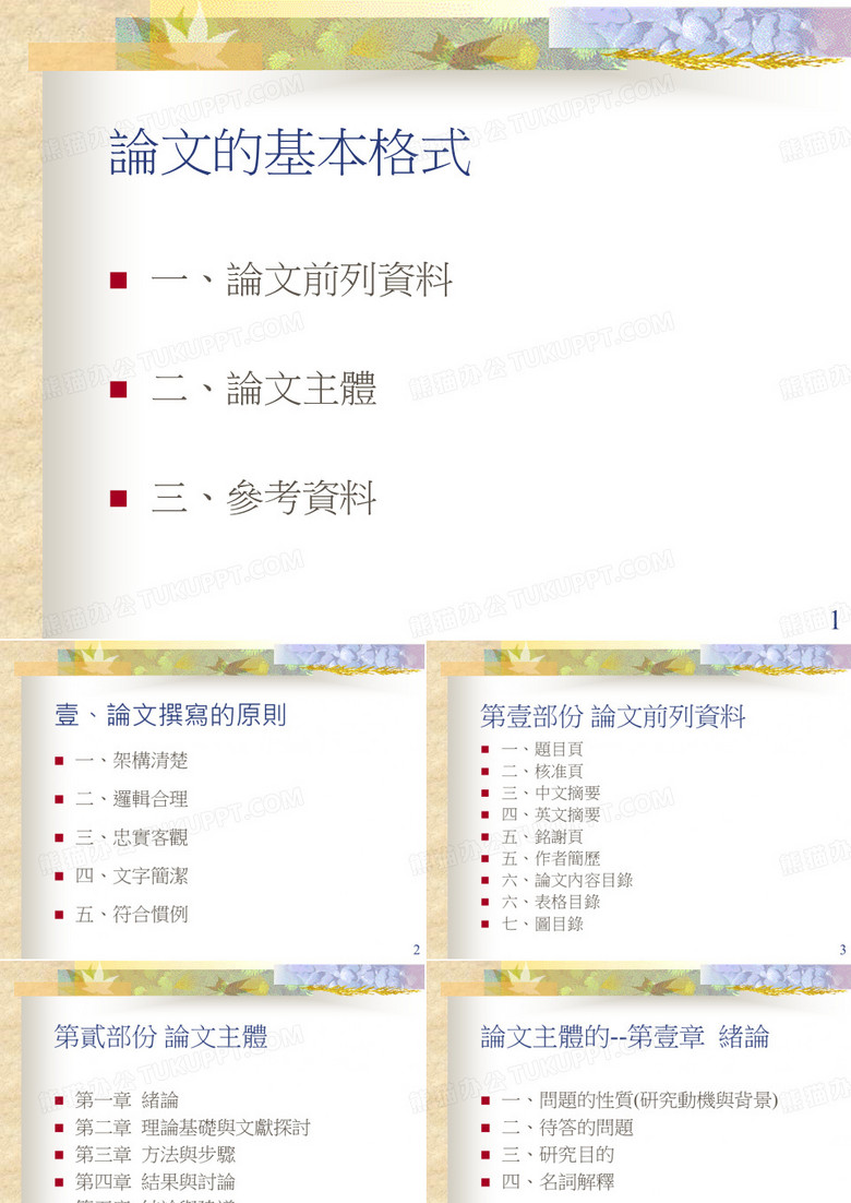 论文的基本格式