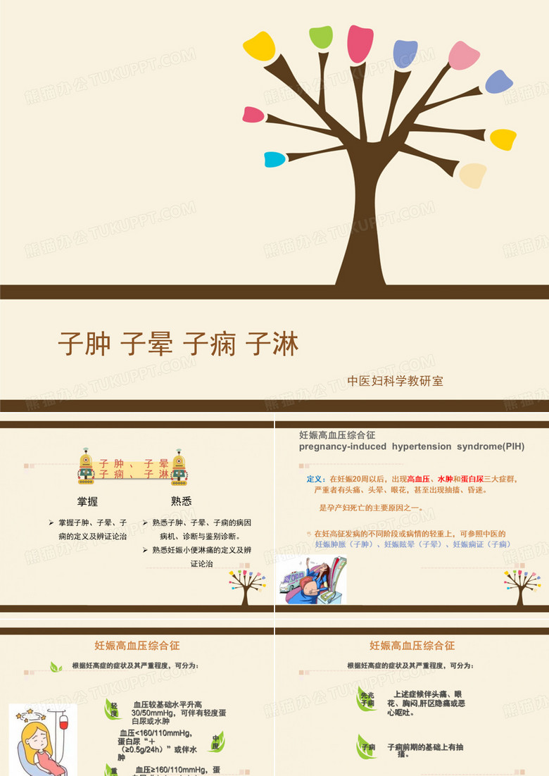 子肿、子晕、子痫、子淋