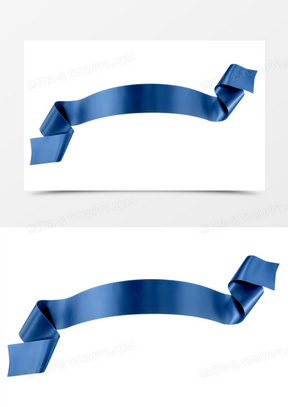 绸带蓝色绸带装饰