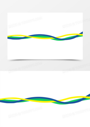 三股蓝绿黄绳交织在一起