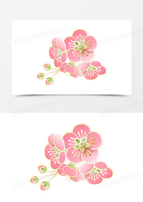 矢量桃花图片素材