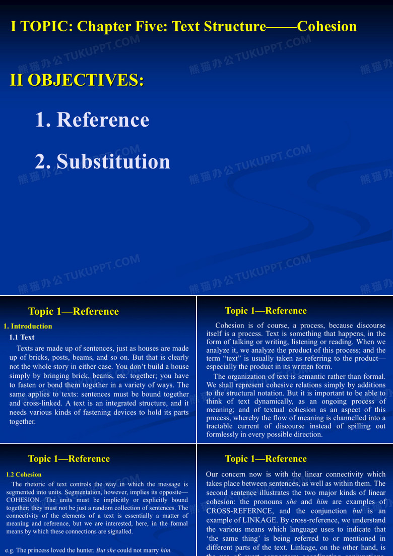 文体学  Reference and Substitution