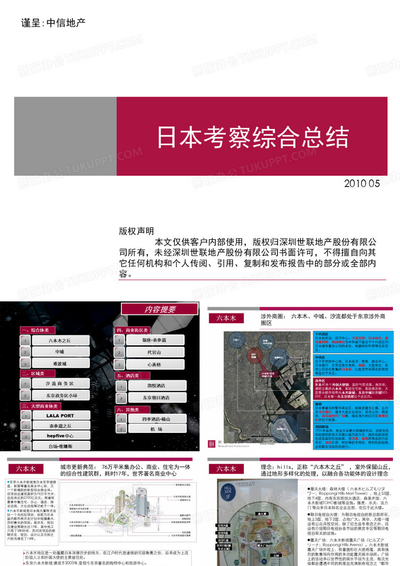 世联 日本之行考察总结2013 含六本木、中城、难波城、表参道、代官山、心斋桥、凯悦、四季酒店