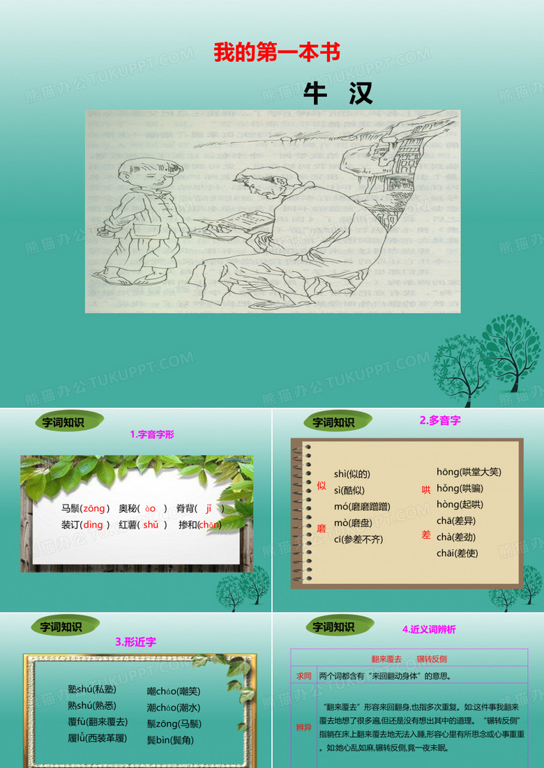 2017年春八年级语文下册第1单元3我的第一本书课件新人教版