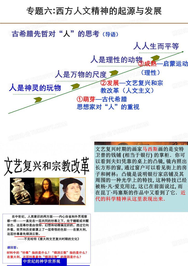 高中历史教学课件(缙云中学)文艺复兴