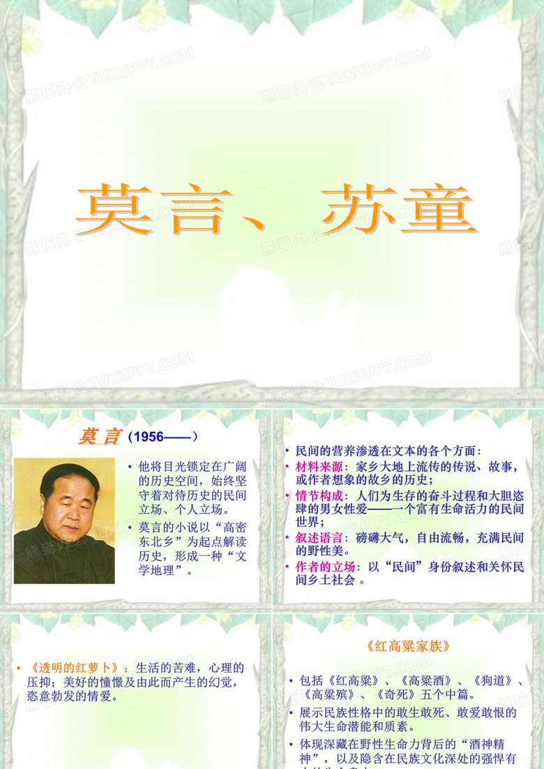 第八章第五节莫言苏童