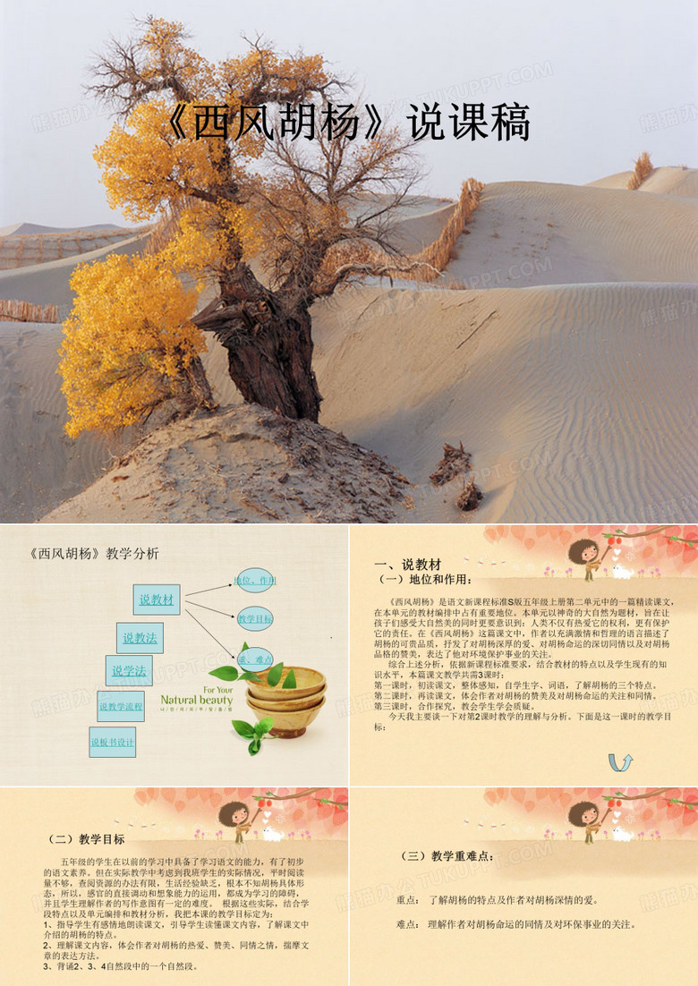 西风胡杨说课稿