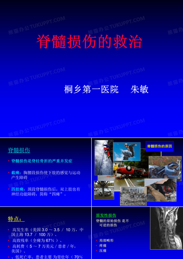 脊髓损伤的救治 桐乡第一医院 朱敏