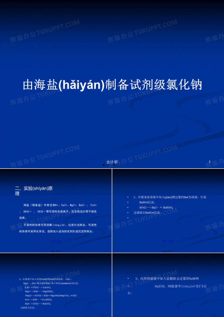 由海盐制备试剂级氯化钠学习教案