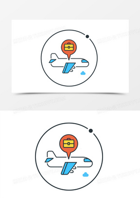 商务旅行出行图标元素